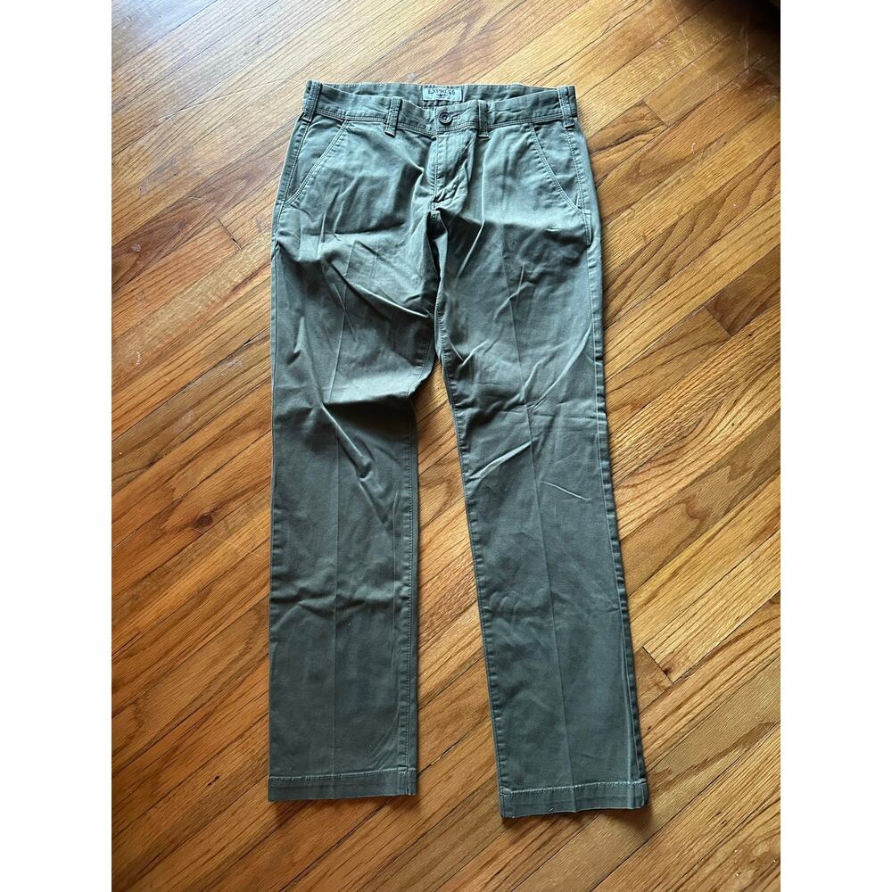 Express Slim Fit Green Stretch Jeans Modern Denim Casual Men’s 29x30